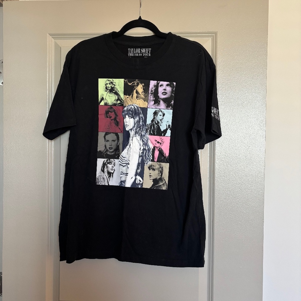 Authentic Merch Taylor Swift Eras Tour Black Shirt